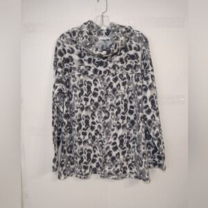 New Directions Gray Patterned Sweater Size (L)